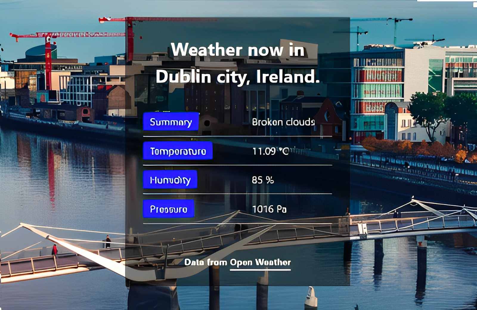 Opern Weather API JavaScript project